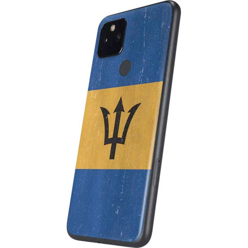 Barbados Flag Distressed Google Pixel 5a Skin